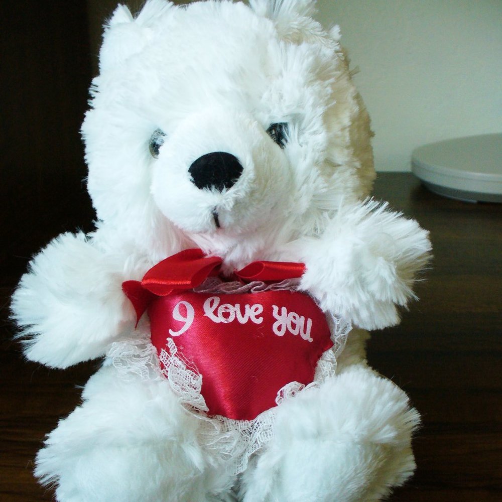 Stuffed sitting  bear toy , clean (#EV517)